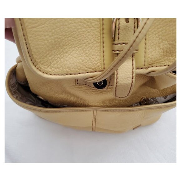 The Sak Yellow Pebble Leather Backpack Purse Cottagecore Urban Chic - Picture 8 of 12
